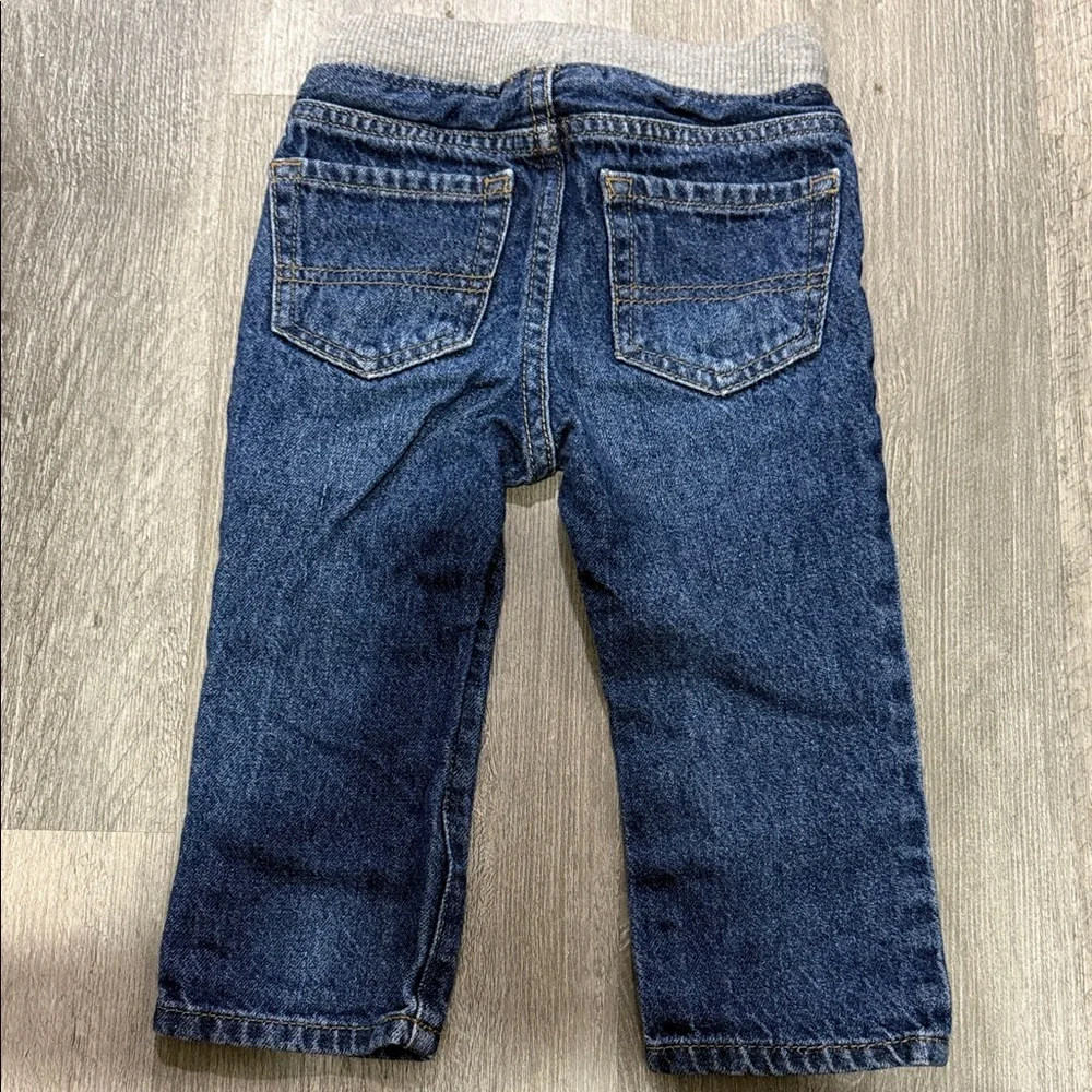 The Children's Place Blue Jeans with Gray Waistband
